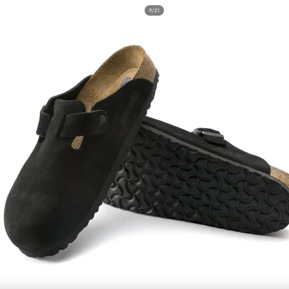 Birkenstock Shoes - Boston Birkenstocks black suede size 39 NWT